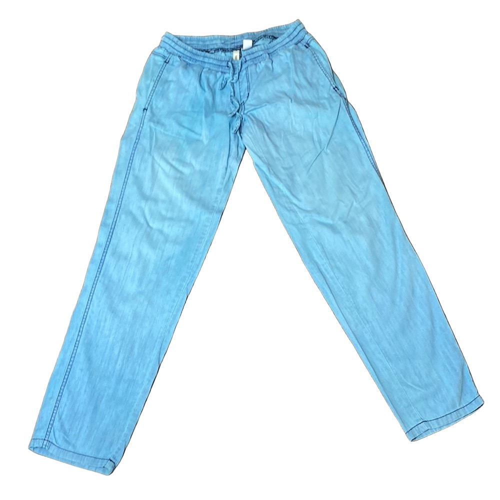 🌹 MNG Jeans 🌹 Soft 100% Cotton Vibrant Sky Blue Low Rise Joggers